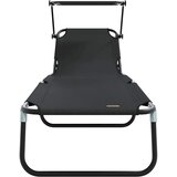  Sklopiva ležaljka za sunčanje 2 pcs Crna 190 x 57 x 81 cm | shoptok.hr