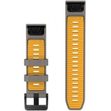 Garmin remen za sat QuickFit 22 mm, srebrnosivi silikon sa žutim rubom | shoptok.hr