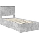  Krevetna konstrukcija s ladicama Betonski sivi 90 x 200 cm | shoptok.hr