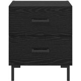  Nočna omarica s predalom 2 pcs Črna Orehovina 40 x 35 x 47,5 cm, (5000107238) | Shoptok.si