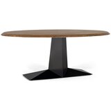 GINER Y COLOMER Jedilna miza iz naravnega akacijevega lesa in črnega železa, 200 cm, (22147170) | Shoptok.si