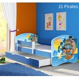  Dječji krevet ACMA s motivom, bočna plava + ladica 180x80 cm 21 Pirates | shoptok.hr