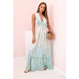 Kesi Włoski Women's viscose dress with embroidery mint | Eponuda.ba