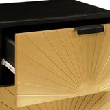 vidaXL Noćni ormarić s ladicama Crna i zlatna 40 x 33.5 x 46 cm | shoptok.hr