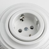  Kliklap - Retro kućna utičnica sa ramom SCHUKO 230V/16A, snežno bela | Eponuda.com