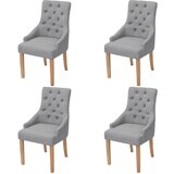 The Living Store Jedilni stoli 4 kosi svetlo sivo blago - Jedilni Stol, (21663108) | Shoptok.si