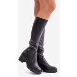VINCEZA Knee High Eco Leather Heeled Boots | shoptok.hr