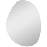  Asimetrično kupaonsko ogledalo 70 x 50 cm s LED svjetlom pametnim dodirnim prekidačem funkcijom protiv zamagljivanja srebrno Cijene