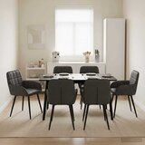  Trpezarijske stolice 6 pcs Umjetna koža Crna 57 x 50 x 85 cm | Eponuda.ba