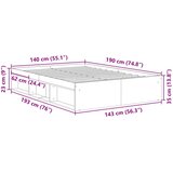  Okvir za krevet boja hrasta 140x190 cm | shoptok.hr