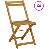  Vanjske bistro stolice 8 pcs Prirodna 40 x 53 x 80 cm | shoptok.hr
