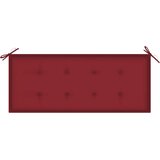  Složiva vrtna klupa s jastukom 128,5 cm od masovne tikovine | shoptok.hr