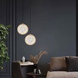 Toolight Viseća Kristalna Lampa LED Zlatna | shoptok.hr
