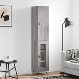 vidaXL Visoka omara siva sonoma 34,5x34x180 cm inženirski les Cene