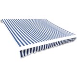vidaXL Tenda iz platna 350x250 cm modra in bela Cene