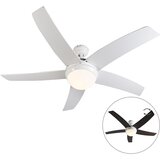 QAZQA Stropni ventilator bele barve z daljinskim upravljalnikom - Cool 52 Cene