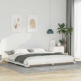  Krevetna konstrukcija Bijelo 200 x 210 cm Čvrsto borovo drvo | shoptok.hr