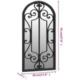  Ogledalo crno 70 x 30 cm željezno za unutarnju upotrebu | Eponuda.com