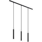 QAZQA Modern railsysteem met 3 hanglampen zwart 1-fase - Slimline Keno Cene