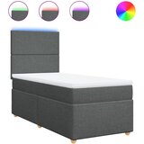  Krevet s oprugama i madracem tamnosivi 90 x 190 cm od tkanine | shoptok.hr
