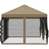  Pokrov za gazebo s bočnim zidovima 6 x 3 m Bež Poliester 190 | shoptok.hr