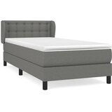  Okvir kreveta s oprugama i madrac tamnosivi 80x200cm od tkanine | shoptok.hr