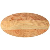 Stolna ploča svjetlosmeđa 100x50x4 cm ovalna masivna hrastovina | shoptok.hr