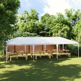 vidaXL Vrtni šotor 4x9 m bel | Shoptok.si