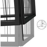  Pasja ograda z 12 paneli črna 100x50 cm prašno barvano jeklo - - črna - 19.8 - 400 x 200 x 50 cm - 2025- | Shoptok.si