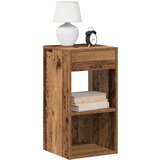vidaXL Nočna omarica z predalom starinski les 35x34x66,5 cm Cene