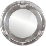  Stensko ogledalo viseče Ø38 cm aluminij in steklo | Shoptok.si
