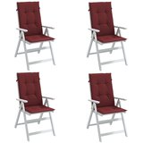  The Living Store Blazina za stol 4 kosi melanž vinsko rdeča 120x50x4 cm blago - Blazina Za Stol Z Visokim Naslonjalom, (21487389) | Shoptok.si