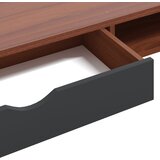  Stol za računalo s ladicom smeđi 110x50x75 cm konstruirano drvo | Shoptok.si