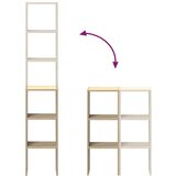 vidaXL Knjižne omare 2 kosa zložljiva sonoma hrast 30x30x80cm inž. les | Shoptok.si