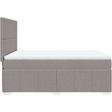 vidaXL Box spring postelja z vzmetnico taupe 160x200 cm blago | Shoptok.si