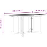  Sklopivi vrtni stol s leptir-nogama 150x90x75 cm od tikovine | shoptok.hr