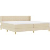  Krevet s opruga kutije s uzglavljem Krema 200 x 200 cm tkanina | shoptok.hr