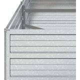 vidaXL Povišena vrtna gredica 160 x 80 x 45 cm pocinčani čelik srebrna | shoptok.hr