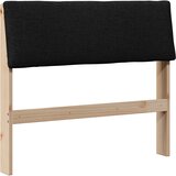  Tapecirani uzglavlje Crna 100 cm Čvrsto borovo drvo | Eponuda.com