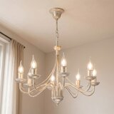  Luster na lancu ANTON 8xE14/60W/230V bela patina | Eponuda.com