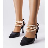 Gemre Black Ridge pearl-embellished stilettos | Eponuda.ba