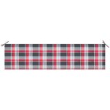  Jastuk za vrtnu klupu crveni karirani 200x50x3cm tkanina Oxford | shoptok.hr