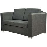 vidaXL Kavč dvosed blago temno siv | Shoptok.si
