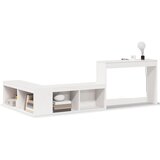  Noćni ormarić sa stolom bijeli 222x107x75 cm masivna borovina | shoptok.hr