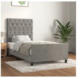  Za krevet s uzglavljem svjetlosivi 80 x 200 cm baršunasti | shoptok.hr