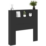  Vzglavje z LED lučmi Črna 100 x 16,5 x 103,5 cm Konstruiran les, (5000109441) | Shoptok.si