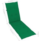  Ležalnik z naslonjalom za noge in blazino akacijev les, (20663166) | Shoptok.si