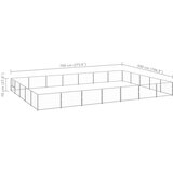vidaXL Pasji boks srebrn 35 m² jeklo | Shoptok.si