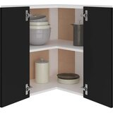 vidaXL Viseći kutni ormarić crni 57 x 57 x 60 cm od iverice | shoptok.hr