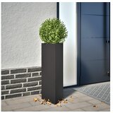 vidaXL vrtno cvetlično korito črno trikotno 30x26x75 cm jeklo Cene